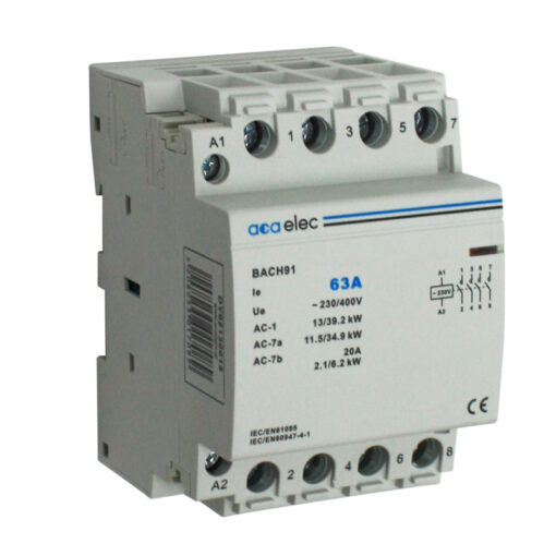 Ρελέ Ράγας Ισχύος  63A 4NO 230V 3M ACA – DY02130015