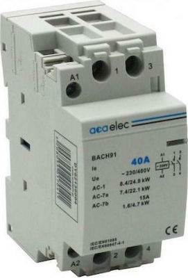 Ρελέ Ράγας Ισχύος  25A 2NO 230V 2M ACA – DY02130025