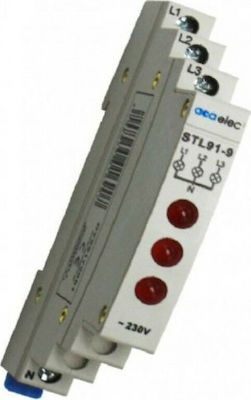 Ενδεικτική Λυχνία Ράγας Τριπλή  Κόκκινη16A 230V 1M ACA – DY02170001