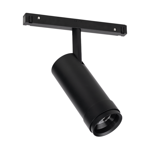 ΜΑΥΡΟ ΜΑΤ ΜΑΓΝΗΤΙΚΟ ZOOMABLE ΣΠΟΤ 48V DC 20W 4000K 1680LM MAX. 20-50° OSRAM RA90 Φ58*152MM ACA – EDNA2040B