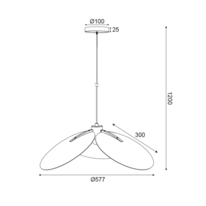 ΚΡΕΜΑΣΤΟ ΦΩΤΙΣΤΙΚΟ 1ΧΕ27 ΦΙΜΕ ΓΥΑΛΙ+ΜΑΥΡΟ ΜΕΤΑΛΛΟ D58XH120CM BLOSSOM ACA DECOR  – EF21P158BS