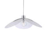 ACA DECOR   κρεμαστό φωτιστικό 1xE27 σε ασημί με λευκό χρώμα – EF21P158SW