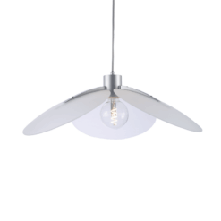 ACA DECOR   κρεμαστό φωτιστικό 1xE27 σε ασημί με λευκό χρώμα – EF21P158SW