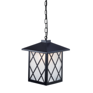 ACA DECOR   – Κρεμαστό Φωτιστικό 1ΧΕ27 Μεταλλικό Μαύρο + Γυαλί 26Χ26cm –  EG166201PB