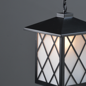 ACA DECOR   – Κρεμαστό Φωτιστικό 1ΧΕ27 Μεταλλικό Μαύρο + Γυαλί 26Χ26cm –  EG166201PB