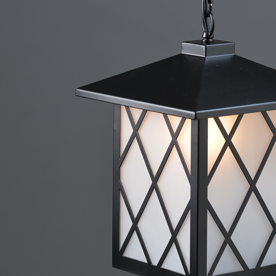 ACA DECOR   – Κρεμαστό Φωτιστικό 1ΧΕ27 Μεταλλικό Μαύρο + Γυαλί 26Χ26cm –  EG166201PB