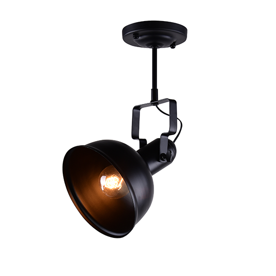 ACA DECOR  – Οροφής Φωτιστικό 1ΧΕ27 Μεταλλικό Μαύρο  Φ18XH39cm