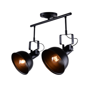 ACA DECOR   – Οροφής Φωτιστικό 2ΧΕ27 Μεταλλικό Μαύρο  Φ18X54XH41cm