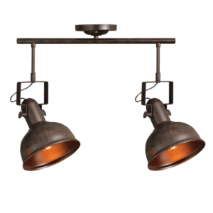 ACA DECOR   – Οροφής Φωτιστικό 2ΧΕ27 Μεταλλικό Σκουριά  Φ18X54XH41cm