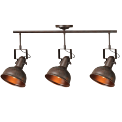 ACA DECOR   – Οροφής Φωτιστικό 3ΧΕ27 Μεταλλικό Σκουριά Φ18X80XH41cm