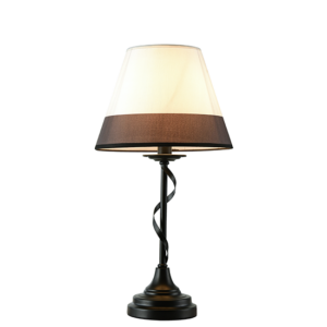 ACA DECOR   – Επιτραπέζιο1ΧΕ14 Μεταλλικό Μαύρο+Ασπρόμαυρο Αμπαζούρ Φ28ΧΗ54cm