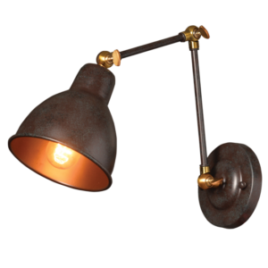 ACA DECOR  – Επίτοιχο Φωτιστικό 1ΧΕ27 Μεταλλικό Σκουριά Βραχίονας Φ15Χ39cm