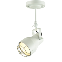 ACA DECOR – Οροφής Φωτιστικό 1ΧΕ27 Μεταλλικό Λευκό Πλέγμα Ασημί Φ10XH36cm