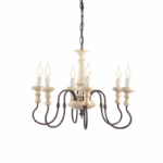 ACA DECOR  κρεμαστό φωτιστικό 6xE14 από σκουριά σε αντικέ χρώμα – EG176P60R
