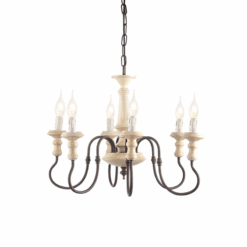 ACA DECOR  κρεμαστό φωτιστικό 6xE14 από σκουριά σε αντικέ χρώμα – EG176P60R