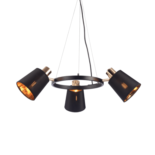 ACA DECOR   κρεμαστό φωτιστικό 3xE14 σε μαύρο χρώμα – EG213P63BK