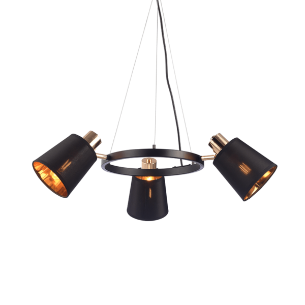 ACA DECOR   κρεμαστό φωτιστικό 3xE14 σε μαύρο χρώμα – EG213P63BK