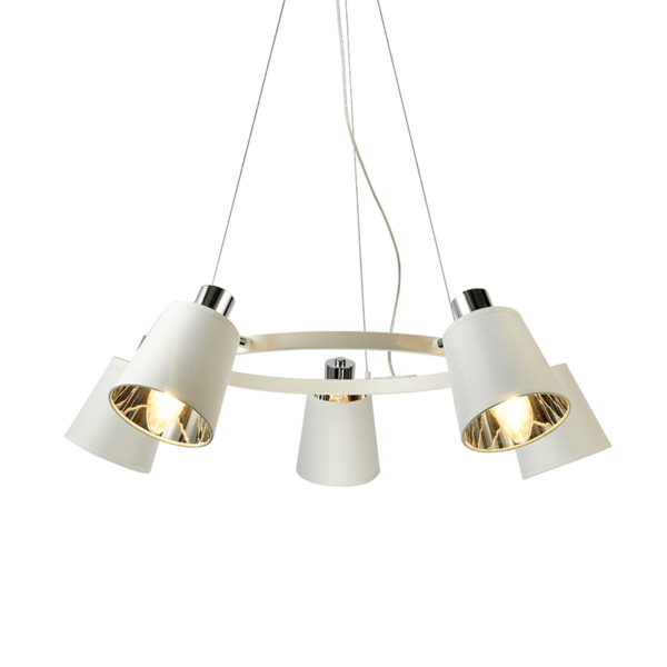 ACA DECOR   κρεμαστό φωτιστικό 5xE14 σε λευκό χρώμα – EG215P73WH