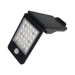 LED Ηλιακός Προβολέας Τοίχου με Ανιχνευτή Κίνησης 2W 200lm 4000K IP65 120° Μαύρος ACA – ELISA2B
