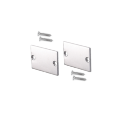 SET OF METAL END CAPS FOR PROFILE P217, 2 PCS WITHOUT HOLE ACA – EP217