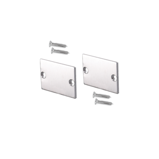 SET OF METAL END CAPS FOR PROFILE P217, 2 PCS WITHOUT HOLE ACA – EP217