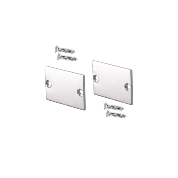SET OF METAL END CAPS FOR PROFILE P217, 2 PCS WITHOUT HOLE ACA – EP217