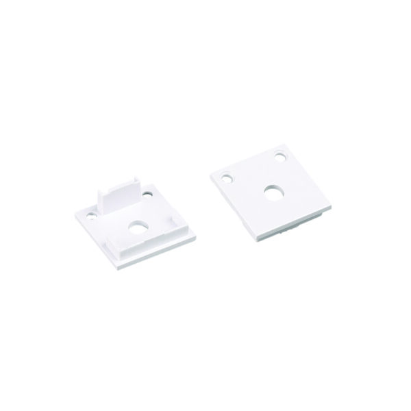 SET OF WHITE PLASTIC END CAPS FOR P28N, 2PCS WITH HOLE ACA – EP28N