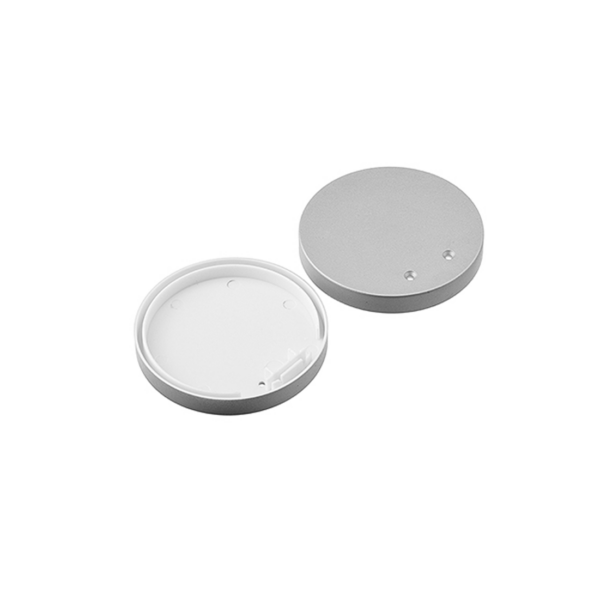 SET OF SILVER PLASTIC END CAPS FOR PROFILE P66, 2 PCS WITHOUT HOLE ACA – EP66