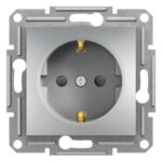 Schneider Asfora πρίζα σούκο ασφαλείας (2Π+Γ) Αλουμίνιο – EPH2900261
