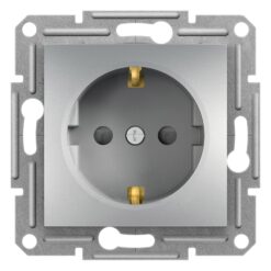 Schneider Asfora πρίζα σούκο ασφαλείας (2Π+Γ) Αλουμίνιο – EPH2900261