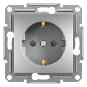 Schneider Asfora πρίζα σούκο ασφαλείας (2Π+Γ) Αλουμίνιο – EPH2900261