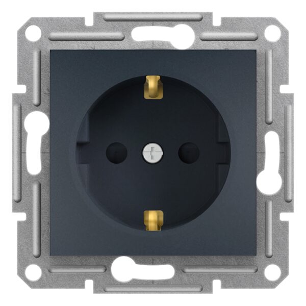 Schneider Asfora πρίζα σούκο ασφαλείας (2Π+Γ) Ανθρακί – EPH2900271