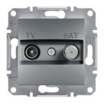 Schneider Asfora πρίζα TV-SAT τερματική 1dB Ατσάλι – EPH3400162
