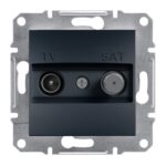 Schneider Asfora πρίζα TV-SAT τερματική 1dB Ανθρακί – EPH3400171