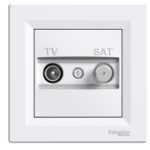 Schneider Asfora πρίζα TV-SAT διέλευσης 8dB Λευκή – EPH3400321