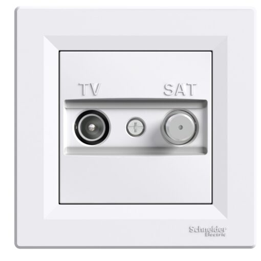 Schneider Asfora Πρίζα TV-SAT απλή 1dB Λευκή EPH3400421