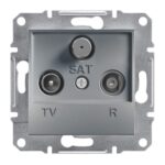Schneider Asfora πρίζα TV-FM-SAT τερματική 1dB Ατσάλι – EPH3500162