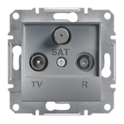 Schneider Asfora πρίζα TV-FM-SAT τερματική 1dB Ατσάλι – EPH3500162
