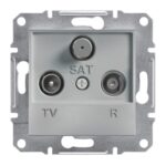 Schneider Asfora πρίζα TV-FM-SAT διέλευσης 4dB Αλουμίνιο – EPH3500261