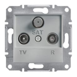 Schneider Asfora πρίζα TV-FM-SAT διέλευσης 4dB Αλουμίνιο – EPH3500261