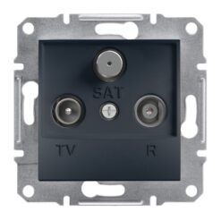 Schneider Asfora πρίζα TV-FM-SAT διέλευσης 4dB Ανθρακί – EPH3500271