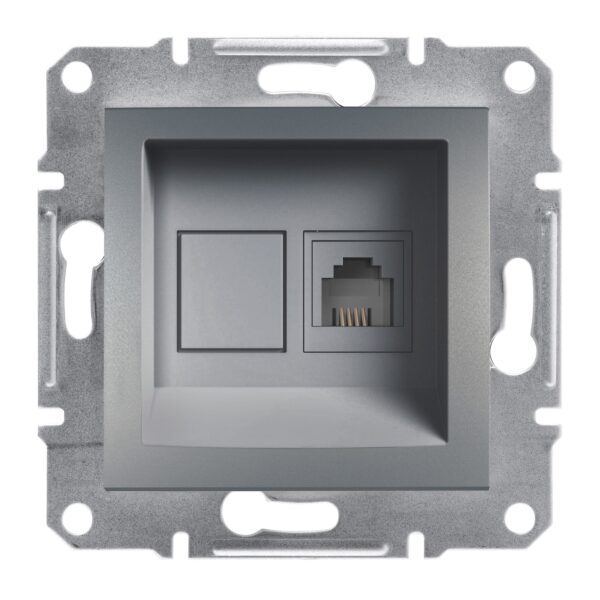 Schneider Asfora πρίζα τηλεφώνου RJ11 μονή Ατσάλι – EPH4100162