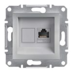 Schneider Asfora πρίζα πληροφορικής RJ45 cat5e U/UTP μονή Αλουμίνιο – EPH4300161