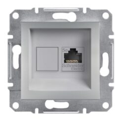 Schneider Asfora πρίζα πληροφορικής RJ45 cat5e U/UTP μονή Αλουμίνιο – EPH4300161