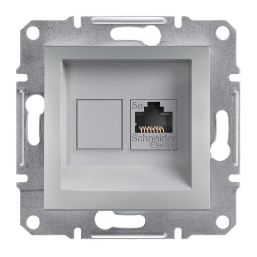 Schneider Asfora πρίζα πληροφορικής RJ45 cat5e U/UTP μονή Αλουμίνιο – EPH4300161
