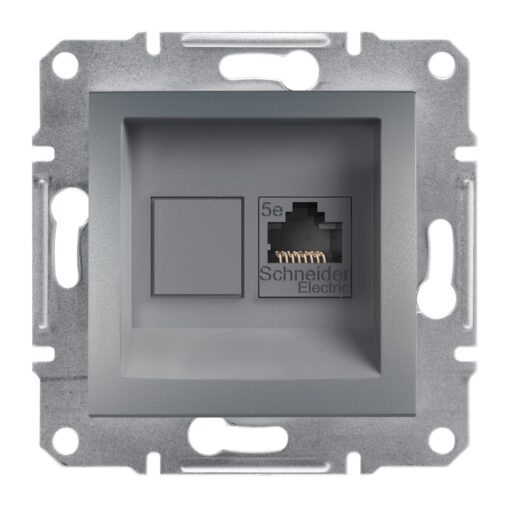 Schneider Asfora πρίζα πληροφορικής RJ45 cat5e U/UTP μονή Ατσάλι – EPH4300162