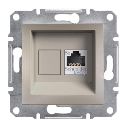 Schneider Asfora πρίζα πληροφορικής RJ45 cat5e U/UTP μονή Bronze – EPH4300169