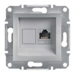 Schneider Asfora πρίζα πληροφορικής RJ45 cat6 U/UTP μονή Αλουμίνιο – EPH4700161