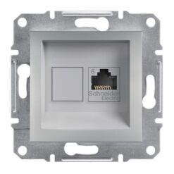 Schneider Asfora πρίζα πληροφορικής RJ45 cat6 U/UTP μονή Αλουμίνιο – EPH4700161