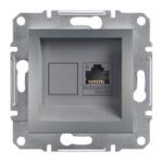 Schneider Asfora πρίζα πληροφορικής RJ45 cat6 U/UTP μονή Ατσάλι – EPH4700162